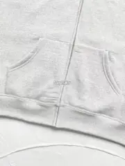 【預售】Sup FW24 Small Box Zip Up Hooded 刺繡小標拉鍊夾克連帽外套 黑色/灰色：圖片 8