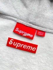 【預售】Sup FW24 Small Box Zip Up Hooded 刺繡小標拉鍊夾克連帽外套 黑色/灰色：圖片 11