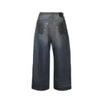 【預售】Acne Studios 24FW 泥染拼色皮標 2023M 單寧牛仔褲寬版工裝褲 baggy