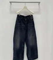 【預售】Acne Studios 24FW 泥染拼色皮標 2023M 單寧牛仔褲寬版工裝褲 baggy：圖片 4