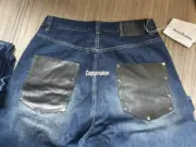 【預售】Acne Studios 24FW 泥染拼色皮標 2023M 單寧牛仔褲寬版工裝褲 baggy：圖片 8