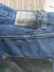 【預售】Acne Studios 24FW 泥染拼色皮標 2023M 單寧牛仔褲寬版工裝褲 baggy：圖片 10
