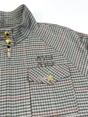 M1U M1U 24FW 繆繆 字母Logo貼布刺繡 格紋千鳥格 立領夾克外套：圖片 8