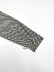 M1U M1U 24FW 繆繆 字母Logo貼布刺繡 格紋千鳥格 立領夾克外套：圖片 11