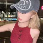 【現貨】Acne Studios 24FW 做舊破壞水洗字母logo 棒球帽鴨舌帽老帽帽子：圖片 2