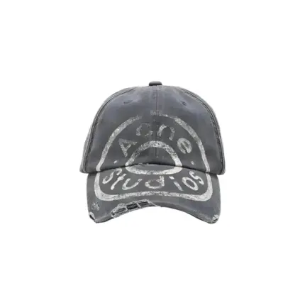 【現貨】Acne Studios 24FW 做舊破壞水洗字母logo 棒球帽鴨舌帽老帽帽子