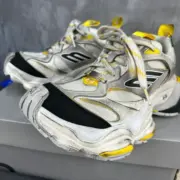 【預售】巴黎 BLC CARGO 時尚復古作舊 增高 老爹鞋 休閒鞋 11代 白黃：圖片 4