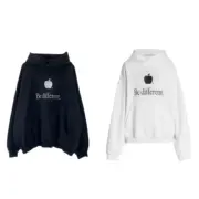 【現貨】巴黎 BLC 22FW 暴雪秀款 Be different. 蘋果刺繡 帽T 連帽衛衣 重磅：圖片 2