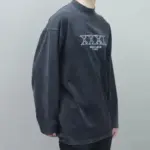 巴黎 BLC 22FW XXXL 水洗 蠟染 褪色 刺繡 長袖 T恤 3XL