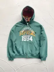 【預售】Sup x MM6 Maison Margiela SS25 聯名 火焰骷髏字母 拉鍊夾克連帽外套 黑色/綠色：圖片 6