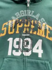 【預售】Sup x MM6 Maison Margiela SS25 聯名 火焰骷髏字母 拉鍊夾克連帽外套 黑色/綠色：圖片 7