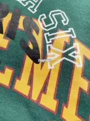 【預售】Sup x MM6 Maison Margiela SS25 聯名 火焰骷髏字母 拉鍊夾克連帽外套 黑色/綠色：圖片 8