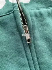 【預售】Sup x MM6 Maison Margiela SS25 聯名 火焰骷髏字母 拉鍊夾克連帽外套 黑色/綠色：圖片 10