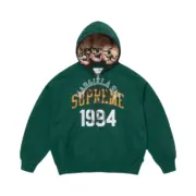 【預售】Sup x MM6 Maison Margiela SS25 聯名 火焰骷髏字母 拉鍊夾克連帽外套 黑色/綠色：圖片 5