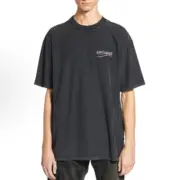 【現貨】巴黎 BLC 25SS Political Campaign 水洗做舊可樂波浪 雙面穿反穿 短袖T恤：圖片 4