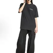 【現貨】巴黎 BLC 25SS Political Campaign 水洗做舊可樂波浪 雙面穿反穿 短袖T恤：圖片 5