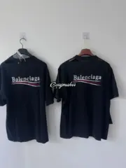 【現貨】巴黎 BLC 25SS Political Campaign 水洗做舊可樂波浪 雙面穿反穿 短袖T恤：圖片 10