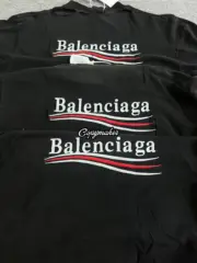 【現貨】巴黎 BLC 25SS Political Campaign 水洗做舊可樂波浪 雙面穿反穿 短袖T恤：圖片 12