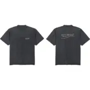 【現貨】巴黎 BLC 25SS Political Campaign 水洗做舊可樂波浪 雙面穿反穿 短袖T恤：圖片 2