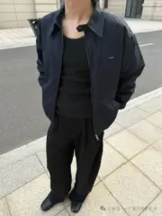 【預售】【原廠面料】PRA 25SS 拼色撞色 字母小logo 簡約 拉鍊夾克外套 三色 短寬版型：圖片 5