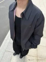 【預售】【原廠面料】PRA 25SS 拼色撞色 字母小logo 簡約 拉鍊夾克外套 三色 短寬版型：圖片 8