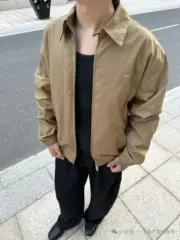 【預售】【原廠面料】PRA 25SS 拼色撞色 字母小logo 簡約 拉鍊夾克外套 三色 短寬版型：圖片 9