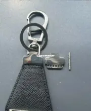 【預售】【過驗】 PRA 24FW 頭層牛皮皮標KF三角牌 鑰匙圈鑰匙扣吊飾：圖片 8