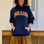 24AW BEAMS JAPAN 日本製 刺繡logo 拼色連帽衛衣帽T長袖：圖片 11