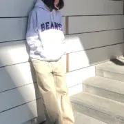 24AW BEAMS JAPAN 日本製 刺繡logo 拼色連帽衛衣帽T長袖：圖片 12