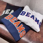 24AW BEAMS JAPAN 日本製 刺繡logo 拼色連帽衛衣帽T長袖：圖片 13