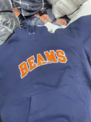 24AW BEAMS JAPAN 日本製 刺繡logo 拼色連帽衛衣帽T長袖：圖片 14