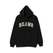 24AW BEAMS JAPAN 日本製 刺繡logo 拼色連帽衛衣帽T長袖：圖片 3