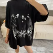 巴黎 BLC 25SS 53th Couture 高級訂製系列 樂隊手繪塗鴉破壞 短袖T恤：圖片 2