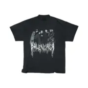 巴黎 BLC 25SS 53th Couture 高級訂製系列 樂隊手繪塗鴉破壞 短袖T恤