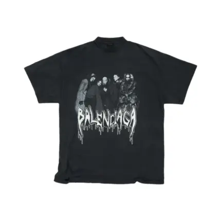 巴黎 BLC 25SS 53th Couture 高級訂製系列 樂隊手繪塗鴉破壞 短袖T恤