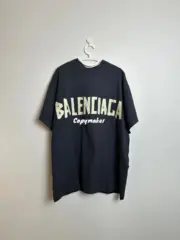 【現貨】巴黎 BLC 24SS 膠帶 繃帶logo 3B刺繡字母 前後穿兩用式 拼接短袖T恤：圖片 8