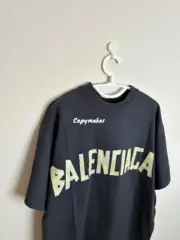 【現貨】巴黎 BLC 24SS 膠帶 繃帶logo 3B刺繡字母 前後穿兩用式 拼接短袖T恤：圖片 9