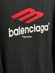 【現貨】巴黎 BLC 24SS 膠帶 繃帶logo 3B刺繡字母 前後穿兩用式 拼接短袖T恤：圖片 12