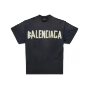 【現貨】巴黎 BLC 24SS 膠帶 繃帶logo 3B刺繡字母 前後穿兩用式 拼接短袖T恤：圖片 3