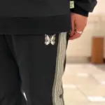 Needles 21SS Butterfly Regular Track Pants 蝴蝶刺繡 側邊排扣復古織帶 休閒褲 直筒褲