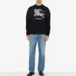 BR 23SS 馬術騎士 戰馬刺繡 logo 大學T圓領衛衣