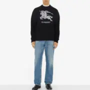 BR 23SS 馬術騎士 戰馬刺繡 logo 大學T圓領衛衣