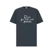 【現貨】D1OR x HYLTON NEL 25SS 聯名草寫字母logo 短袖T恤 深藍