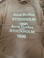 【預售】Acne Studios 26SS 1996水洗做舊經典logo 圓領純棉短袖T恤 巧克力棕：圖片 6