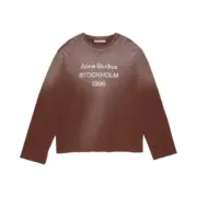 【預售】Acne Studios 26SS 1996水洗做舊經典logo 圓領純棉短袖T恤 巧克力棕
