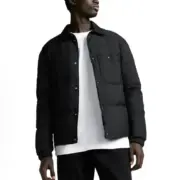 【預售】D1OR 25SS Oblique 滿版老花滿印緹花 白鵝絨 羽絨外套棉服夾克外套 青黑：圖片 3