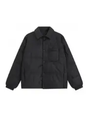 【預售】D1OR 25SS Oblique 滿版老花滿印緹花 白鵝絨 羽絨外套棉服夾克外套 青黑：圖片 2