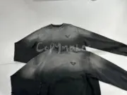 PRA 23FW Ripped-Triangle 三角標 漸變漸層褪色 水洗煙燻 衛衣大學T長袖：圖片 8