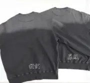 PRA 23FW Ripped-Triangle 三角標 漸變漸層褪色 水洗煙燻 衛衣大學T長袖：圖片 13