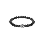 【現貨】Chrome Hearts 1 Cross Plus Ball Bracelet 黑曜石純銀 手鍊手環 克羅心 9mm